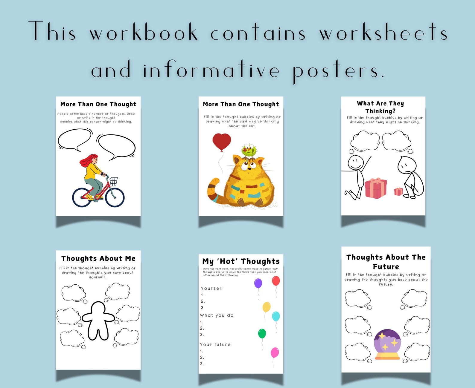 CBT Workbook 15 Pages for Therapist Kids CBT Worksheet Therapy Tools ...