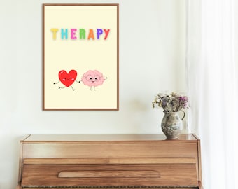 Psychology Art / Therapy / Therapy Office Decor / Therapist Office Art / Printable Art / Digital Art / Wall Décor Office