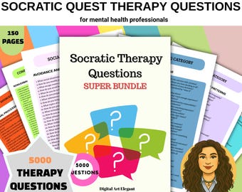 5000 Socratic Questioning Therapy Questions  Intervention Phrases Art Therapy Compliant Progress Notes Therapy Cheat Sheet  ACT Counselor