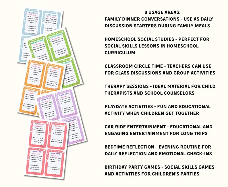 Social Skills Scenario Cards, 100 Social Emotional Learning Prompts ...
