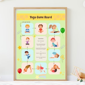POSTURAS DE YOGA PARA NIÑOS, Pósteres de yoga, Actividad de movimiento para niños, Posturas de yoga, Práctica de yoga, Juegos de yoga para niños, Yoga para niños, Descarga instantánea