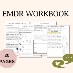 EMDR for therapists counselor treatment plan worksheets resources handout workbook progress note scripts cognitions cheat sheet note