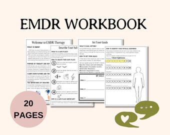 EMDR for therapists counselor treatment plan worksheets resources handout workbook progress note scripts cognitions cheat sheet note