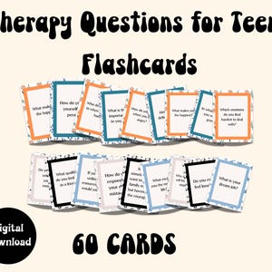 Thérapie par cartes-questions pour adolescents, amorces de conversation, cartes-éclair pour le counseling, psychologie sociale, santé mentale, outils de thérapie DBT