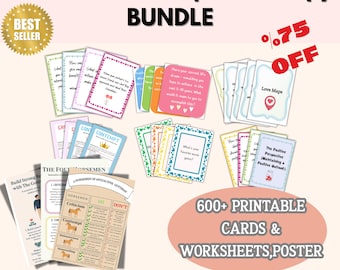 Couples Therapy Bundle  600+ Marriage Counseling Cards & Worksheets  Digital Download  Relationship Therapy Tools
