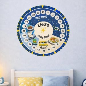Personalized Kids Daily Routine Clock – Custom Schedule Planner (Digital Download)