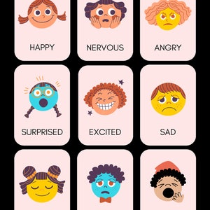 Gevoelens/emoties Emoji Check-in Afdrukbaar werkblad voor kinderen - Grafiek identificeren van gevoelens - Omgaan met vaardigheden-SEL Counseling voor kindertherapie