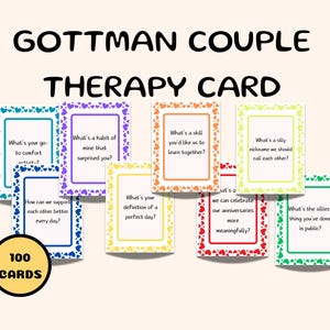 GOTTMAN 100-kaart voor relatietherapie Counseling Gezonde relaties Communicatieve vaardigheden Leuk spel voor koppels conversatie starters datingvragen