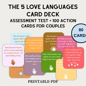 80 Sprachen der Liebe Sprachen Printable Anleitung 5 Liebe Sprachen Quiz Paare Therapie PDF Gottman Methode Paartherapie-Toolkit
