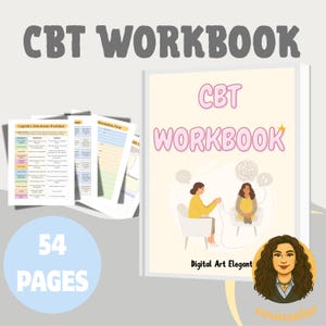 CBT Worksheets Bundle Cognitive Behaviour Therapy therapy worksheets Anxiety Worksheet setting healthy boundaries Counselling tool
