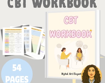 CBT Worksheets Bundle Cognitive Behaviour Therapy therapy worksheets Anxiety Worksheet setting healthy boundaries Counselling tool