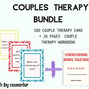 100 parterapier Parterapipaket Arbetsbok och rådgivningsspel Utskrivbart för relationsutveckling