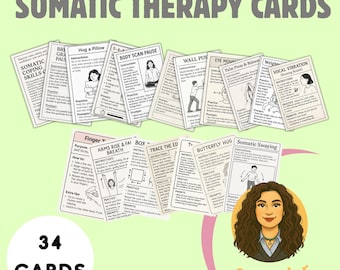 SOmatische Psychotherapie Bewältigungsfertigkeiten-Karten, somatische Übungen, Nervensystem Regulation, emotionale Regulation, Trauma Heilung