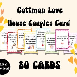 GOTTMAN 80-kaart voor relatietherapie Counseling Gezonde relaties Communicatieve vaardigheden Leuk spel voor koppels conversatie starters datingvragen
