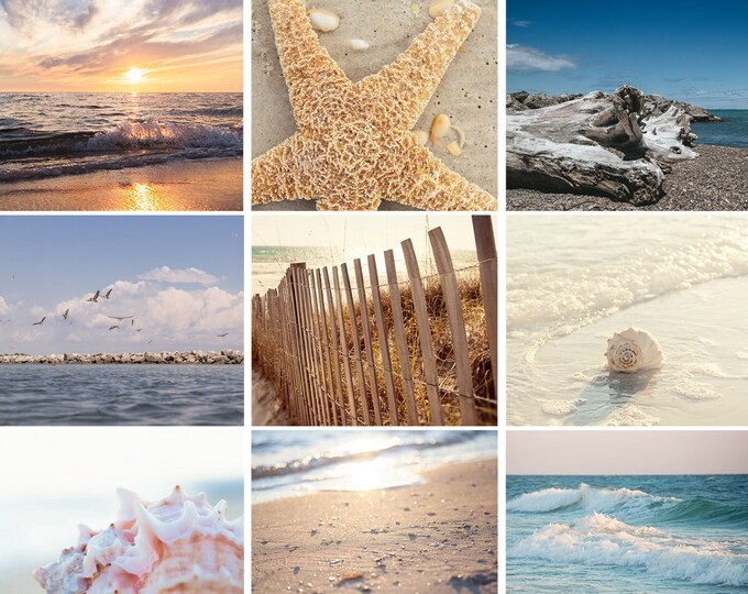 READY TO SHIP 2024 Beach Desk Calendar, 5x7 Looseleaf Photography