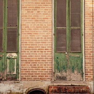 New Orleans Art Prints, Green Home Decor, French Quarter Door Photography Architecture Art, Large LIving Room Wall Art, Canvas or Photo image 2