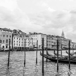 Black and White Venice Print, European Cityscape Architecture, Venice Italy Landscape Photography, Unframed Wall Art, Canvas or Photo