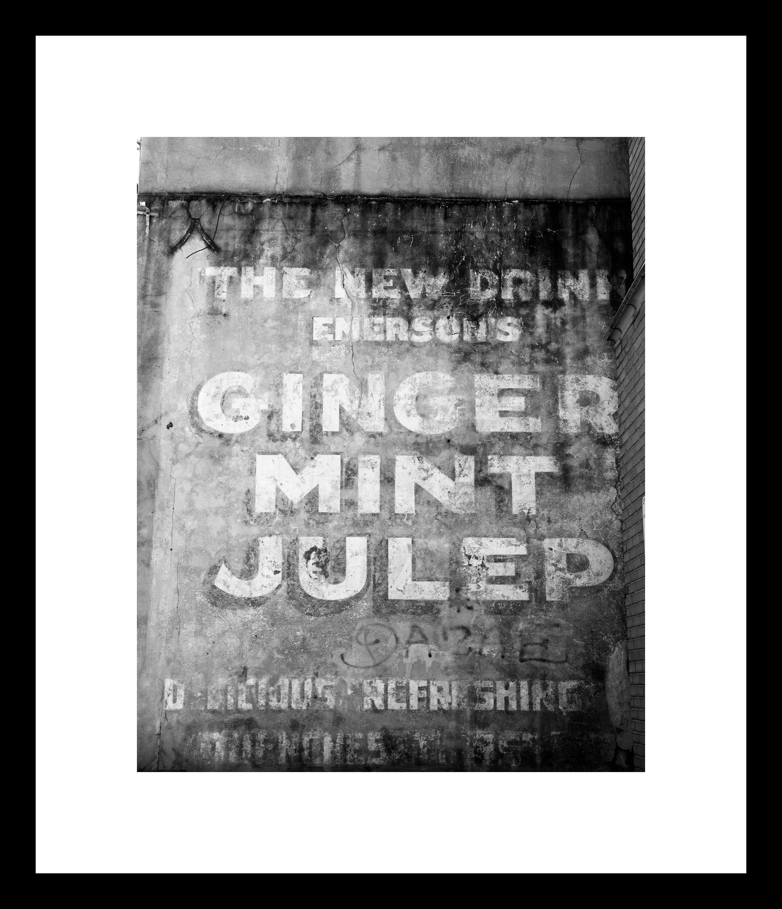 Black and White New Orleans Ginger Mint Julep Art French Etsy
