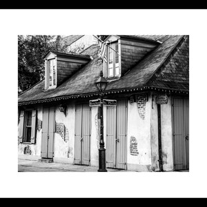Black and White New Orleans Art Collection, Discounted Set of 6, Unframed French Quarter Photography Prints, Travel Decor image 4