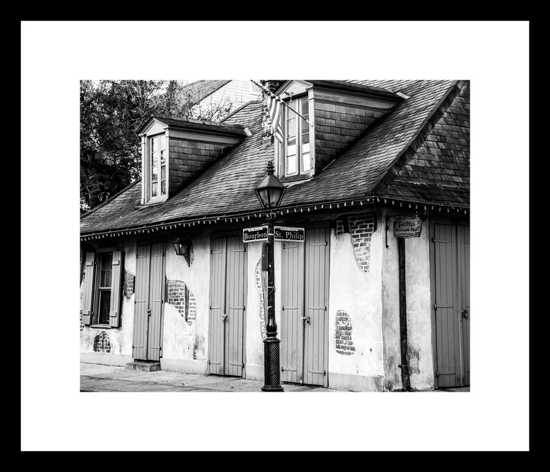 Black and White New Orleans Art Collection, Discounted Set of 6, Unframed French Quarter Photography Prints, Travel Decor image 4