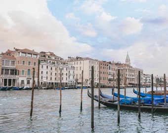 Venice Italy Grand Canal Landscape Photography Print, Travel Photography, Unframed Photo or Canvas Wrap,  Large Bedroom Wall Art