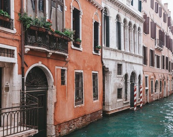 Venice Italy Print, Unframed Wall Art, Travel Photography, Canal Architecture, Unframed Photo or Gallery Canvas Wrap, Large Living Room Art