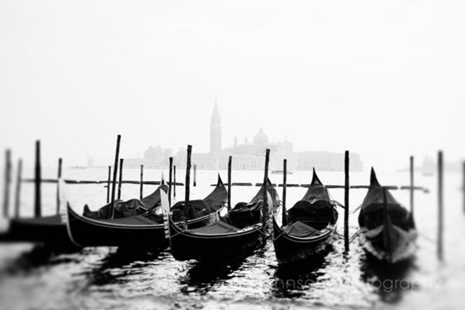 Black and White Venice Art Print Travel Photography Canvas | Etsy