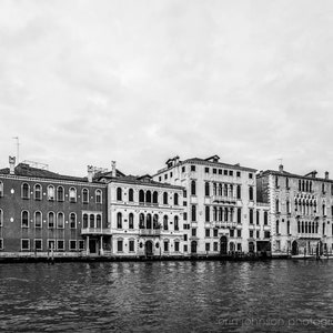 Black and White Venice Italy Photography Art Print, Unframed Wall Art, Travel Photography, Grand Canal Landscape Architecture, Marcello