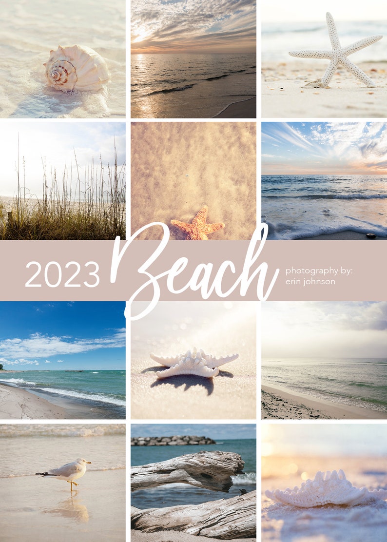 READY TO SHIP 2023 Beach Desk Calendar 5x7 Looseleaf Etsy
