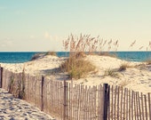 beach photography, sand dunes, blue home decor, ocean photography, aqua decor , landscape, summer photograph