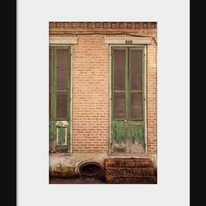 New Orleans Art Prints, Green Home Decor, French Quarter Door Photography Architecture Art, Large LIving Room Wall Art, Canvas or Photo image 3