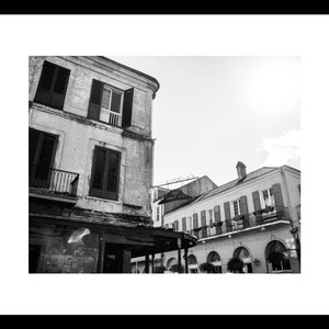 Black and White New Orleans Art Collection, Discounted Set of 6, Unframed French Quarter Photography Prints, Travel Decor image 6