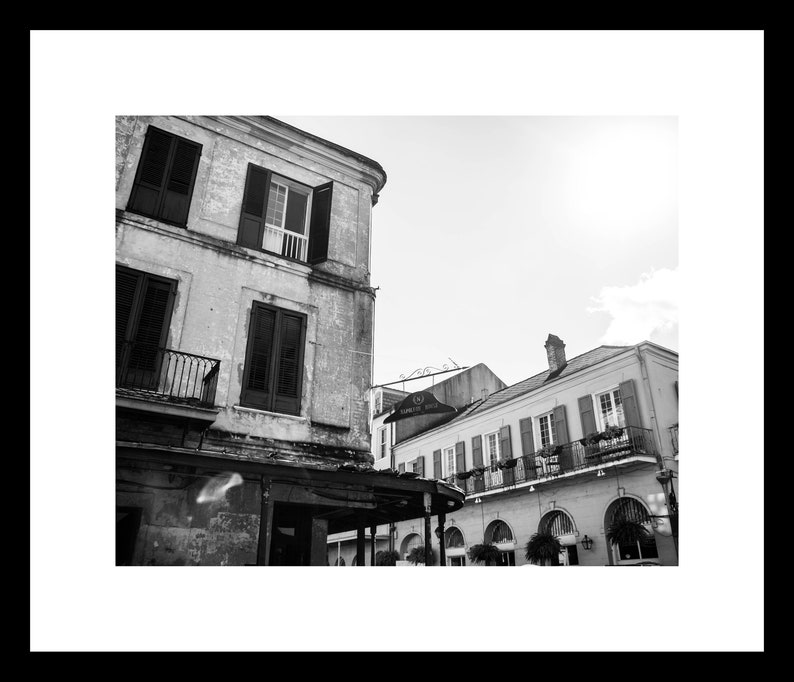 Black and White New Orleans Art Collection, Discounted Set of 6, Unframed French Quarter Photography Prints, Travel Decor image 6