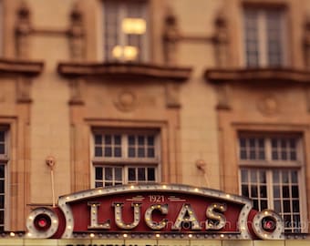 Savannah Unframed Print or Canvas Art, Theater Sign Photography, Historic Savannah Wall Art, Georgia Travel Print,