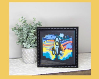 3D Rocket Launch Shadow Box Art - Space Decor for any Aspiring Astronauts!