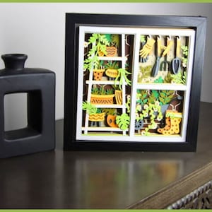 3D Shadow Box Art Gardening Design Perfect for Plant Lovers