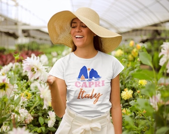 Koszulka unisex, Capri Włochy Cel podróży