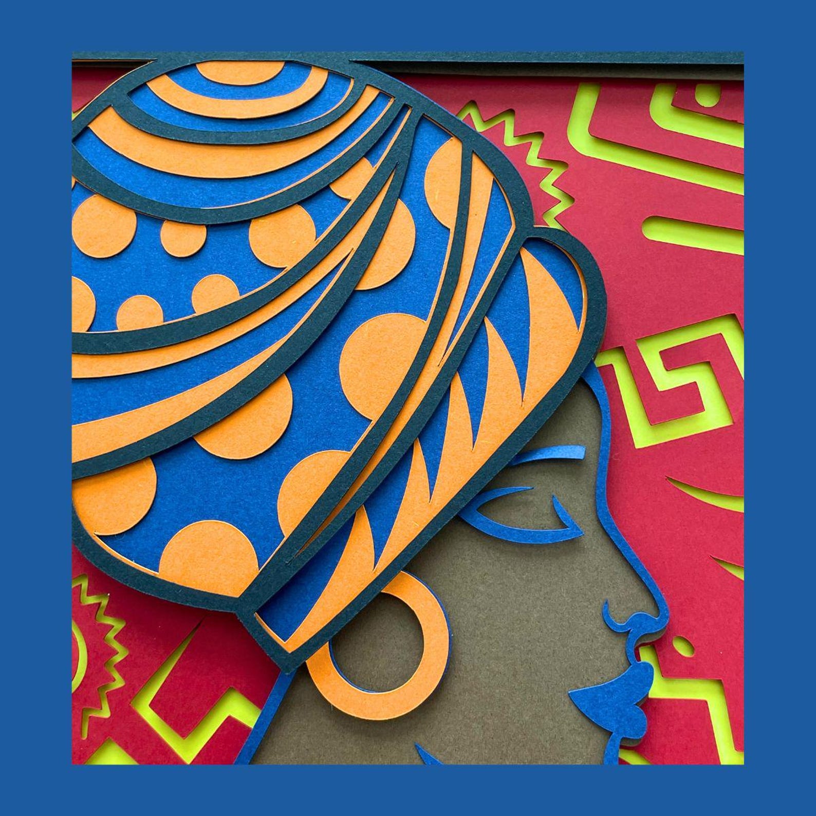 3D Shadow Box Art, Layered Cardstock Art, Proud African Woman - Etsy