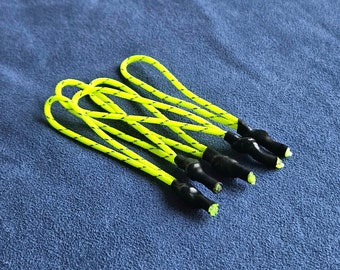 Zipper Pullers in Reflective Neon Yellow