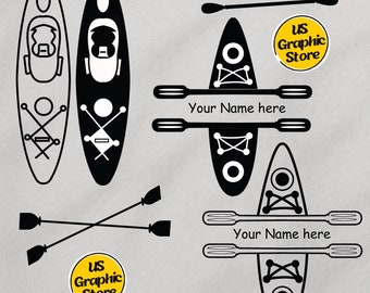 Kayak SVG Bundle: Paddle Boat Silhouette, Vinyl Cut Files (Digital Download)