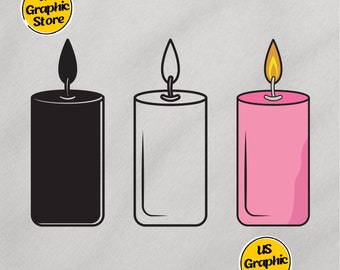 Floral Candle SVG: Birthday Candle Cut File (Digital Download)