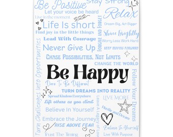 Edgy Motivational Quote Canvas | ‘Be Positive …’ Wall Art Print | Bayou Bandit Designs
