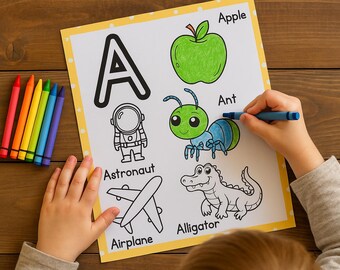 Alphabet Coloring Book A-Z Printable – Fun Learning Activity for Kids – Bayou Bandit Designs