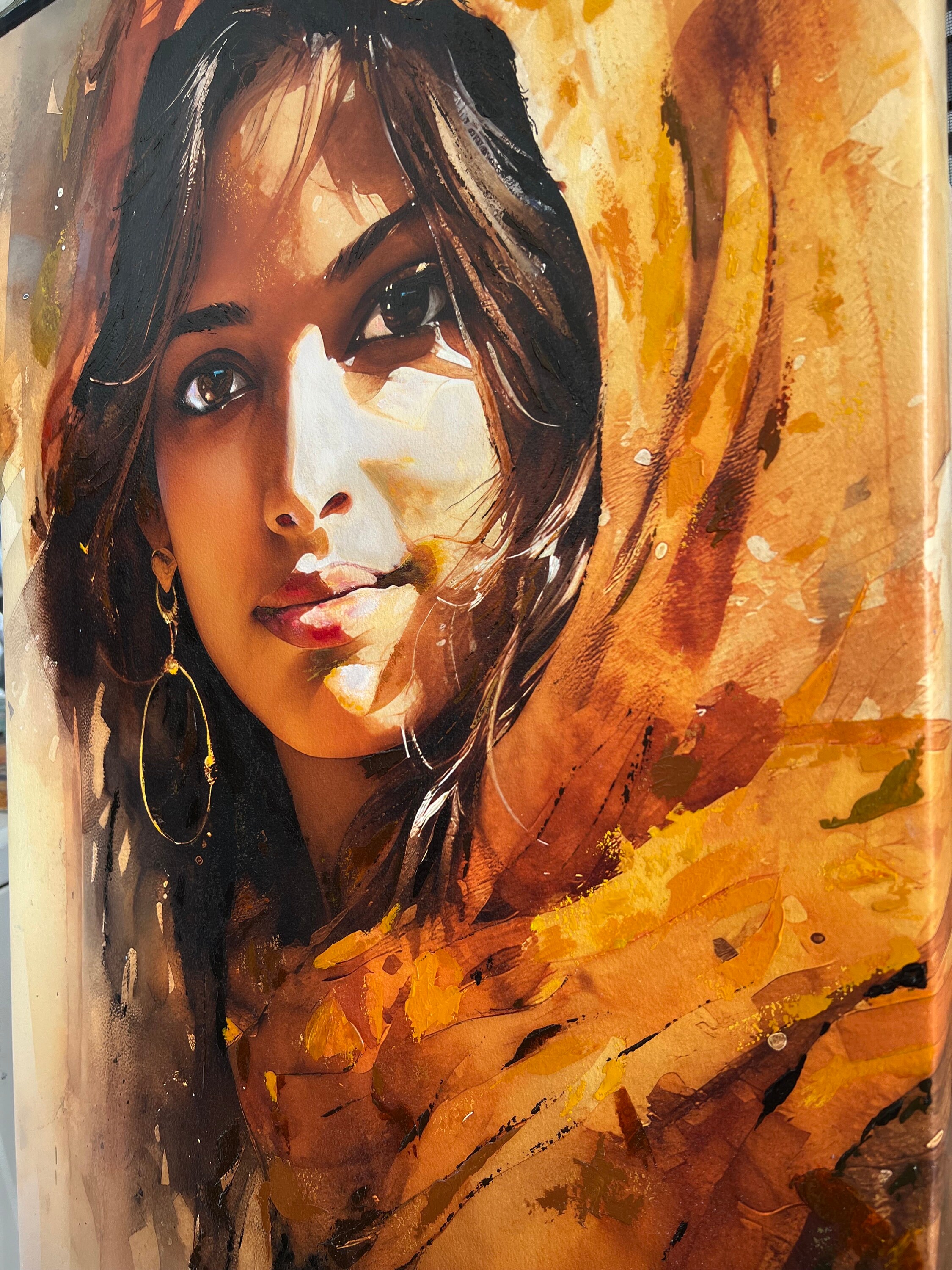 Indian Woman Print, Indian Art Print, Young Indian Woman in Traditional