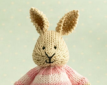 Toy knitting pattern for a bunny egg cosy, Easter bunny, instant digital download PDF file