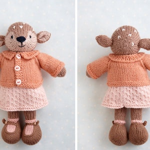 Coats and cardigans toy knitting pattern for 9 inch Little Cotton Rabbits animals, instant digital download PDF file image 3
