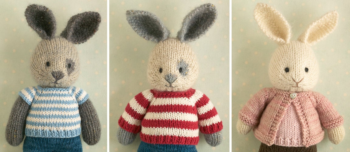 Bags, Baskets and Backpacks, Toy Knitting Pattern for 9 Inch Little Cotton  Rabbits Animals, Instant Digital Download PDF File 