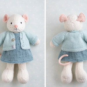 Coats and cardigans toy knitting pattern for 9 inch Little Cotton Rabbits animals, instant digital download PDF file image 5