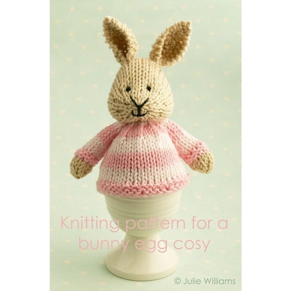 knitting pattern for a bunny egg cosy