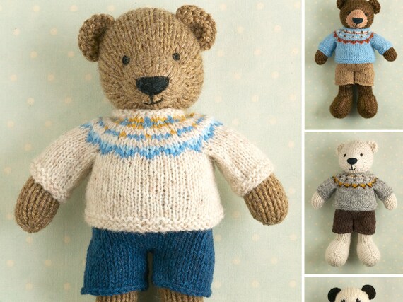 Toy Knitting Pattern for a Bear With a 